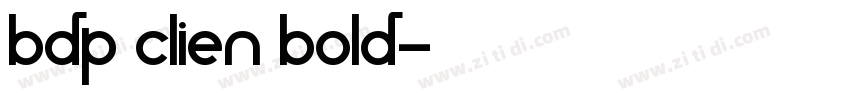 BDP Clien Bold字体转换